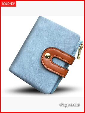 Slim Bifold Leather Wallet with RFID Protection and Zipper Coin Pocket